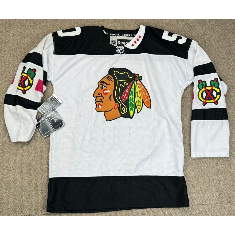 Reebok CCM NHL Center Ice Vtg #50 Corey Crawford Blackhawks Jersey Size 50